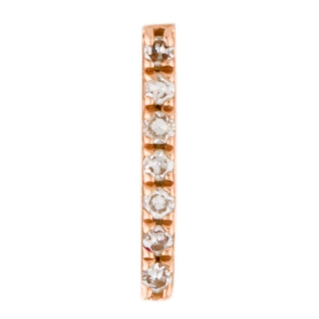 Ef Collection 14k Yellow Gold Diamond Single Stud Earring